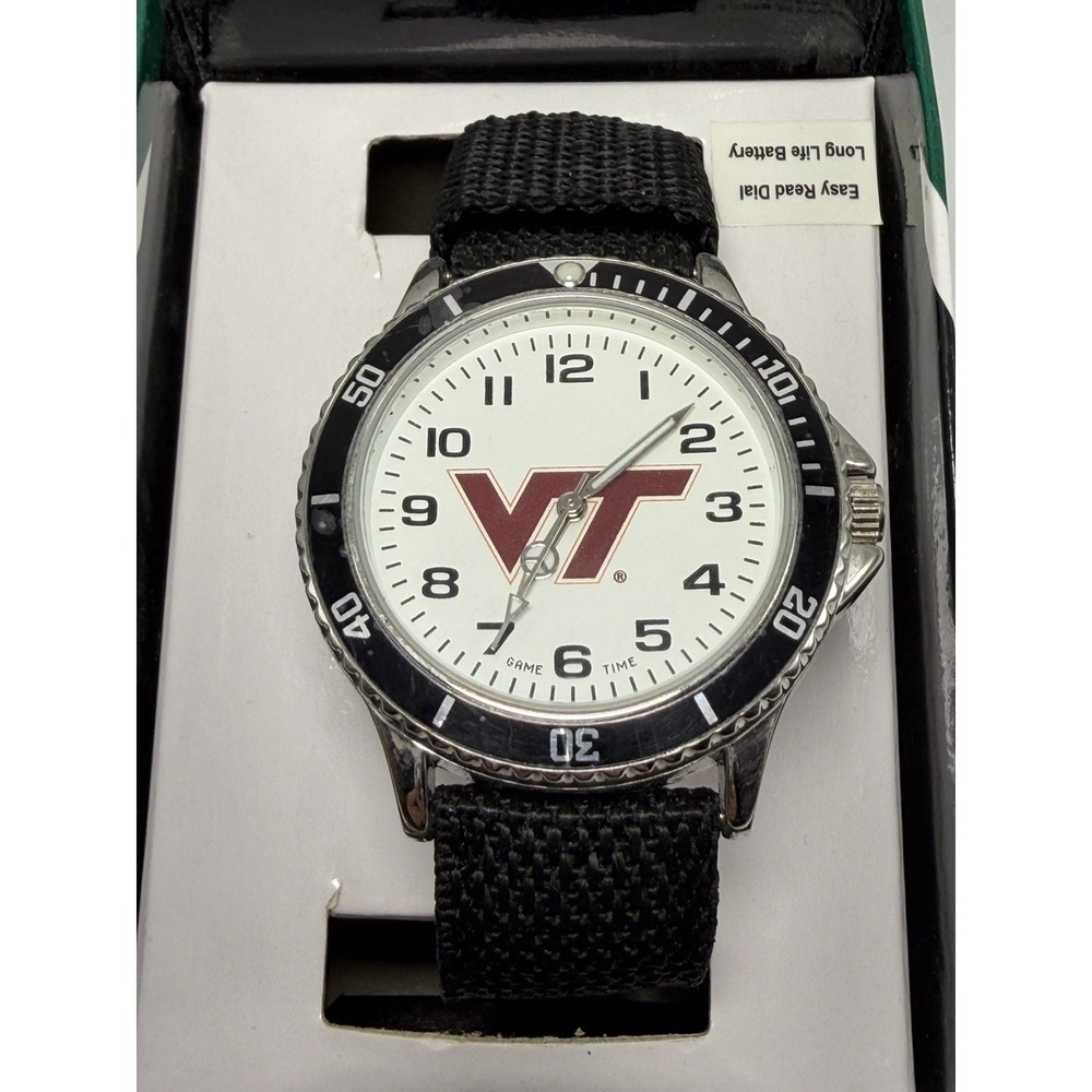 Virginia Tech‎ Hokies Game Time Mens Watch New Battery 40MM 8" Nylon Band